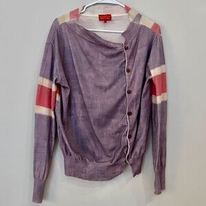 Vivienne Westwood Lightweight Cotton Union Jack Cardigan M L 3